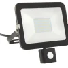 Brackenheath ISpot Outdoor LED Slim Floodlight With PIR Sensor Black 30W 2700lm