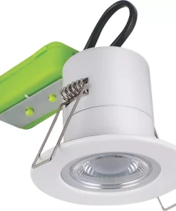 Luceco F-ECO Fixed Fire Rated LED Downlight White 5W 450lm
