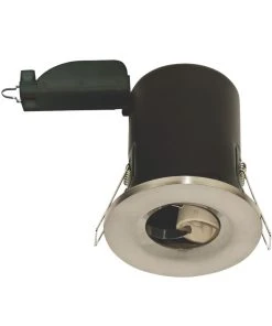 LAP Fixed Fire Rated Downlight Brushed Steel