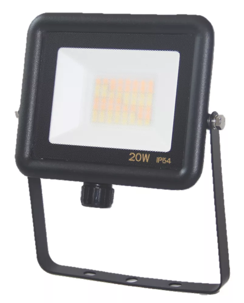 Brackenheath Indoor & Outdoor LED Floodlight Black 20W 1800lm