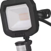 Luceco Castra Outdoor LED Floodlight With PIR Sensor Black 10W 1200lm
