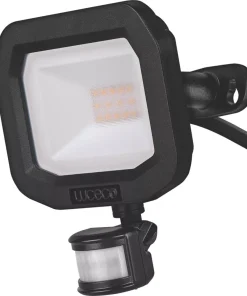 Luceco Castra Outdoor LED Floodlight With PIR Sensor Black 10W 1200lm