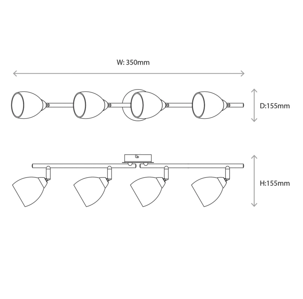 Quay Design Blair LED Bar Spotlight Chrome 10W 200lm - Image 8