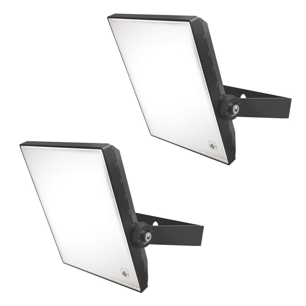 4lite Outdoor LED Floodlight Black 50W 3992lm