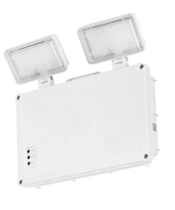 Aurora Indoor & Outdoor Non-Maintained Emergency Rectangular LED Twin Spot Bulkhead W/Self-Test White 5W 400lm