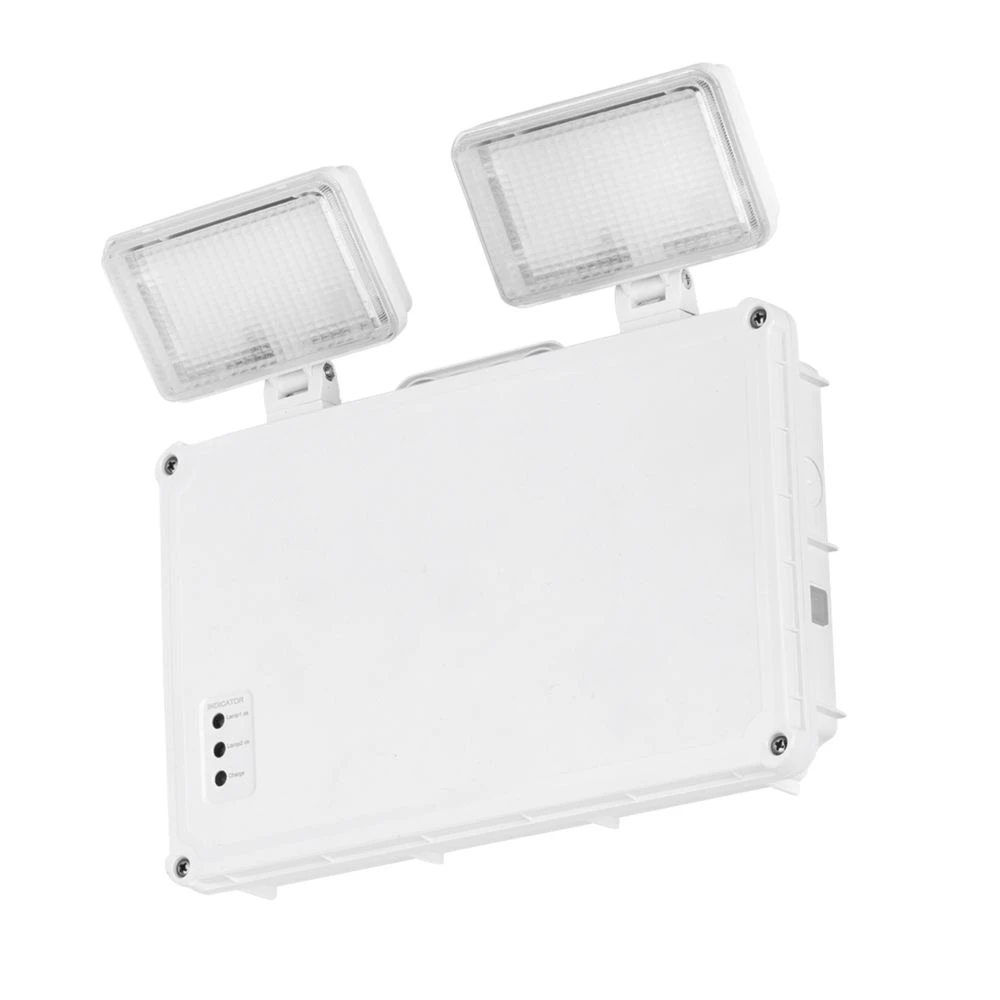 Aurora Indoor & Outdoor Non-Maintained Emergency Rectangular LED Twin Spot Bulkhead W/Self-Test White 5W 400lm