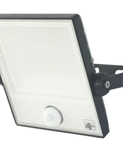 4lite Outdoor LED Floodlight With PIR Sensor Black 20W 1581lm 2 Pack