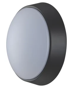Luceco Eco Indoor & Outdoor Round LED Decorative Bulkhead Black / White 10W 700lm