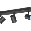 WiZ Imageo RGB & White LED Wifi-Connected 3 Adjustable Spotlights Black 15W 1035lm