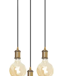 4lite Decorative Pendant Circular Antique Brass