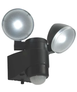 Saxby Laryn Outdoor LED Floodlight & PIR With PIR Sensor Black 2 X 2W 320lm