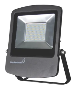Brackenheath Rex Outdoor LED Industrial Floodlight With Photocell Black 100W 9000lm