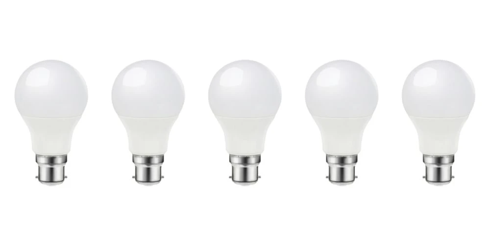 LAP BC A60 LED Light Bulb 806lm 7.3W 5 Pack