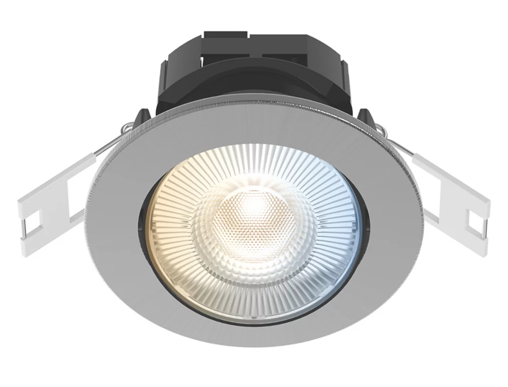 Calex SMD 220-240V 2700-6500K Adjustable Tilting Head LED Smart Downlight With Variable White Light Steel 4.9W 345lm