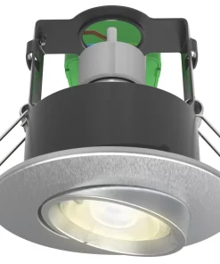 4lite WiZ Connected Adjustable Fire Rated LED Smart Downlight Satin Chrome 4.9W 345lm