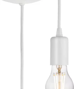 Knightsbridge 8270LMW Contemporary Long Pendant Matt White