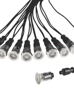 Saxby Ikon Pro 25mm Outdoor LED Deck Light Kit Polished Stainless Steel 7.5W 10 X 1.2lm 10 Pack