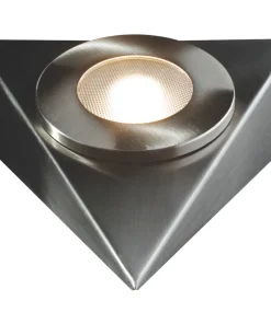 Robus Royal Triangular LED Cabinet Light Brushed Chrome 2.5W 190lm