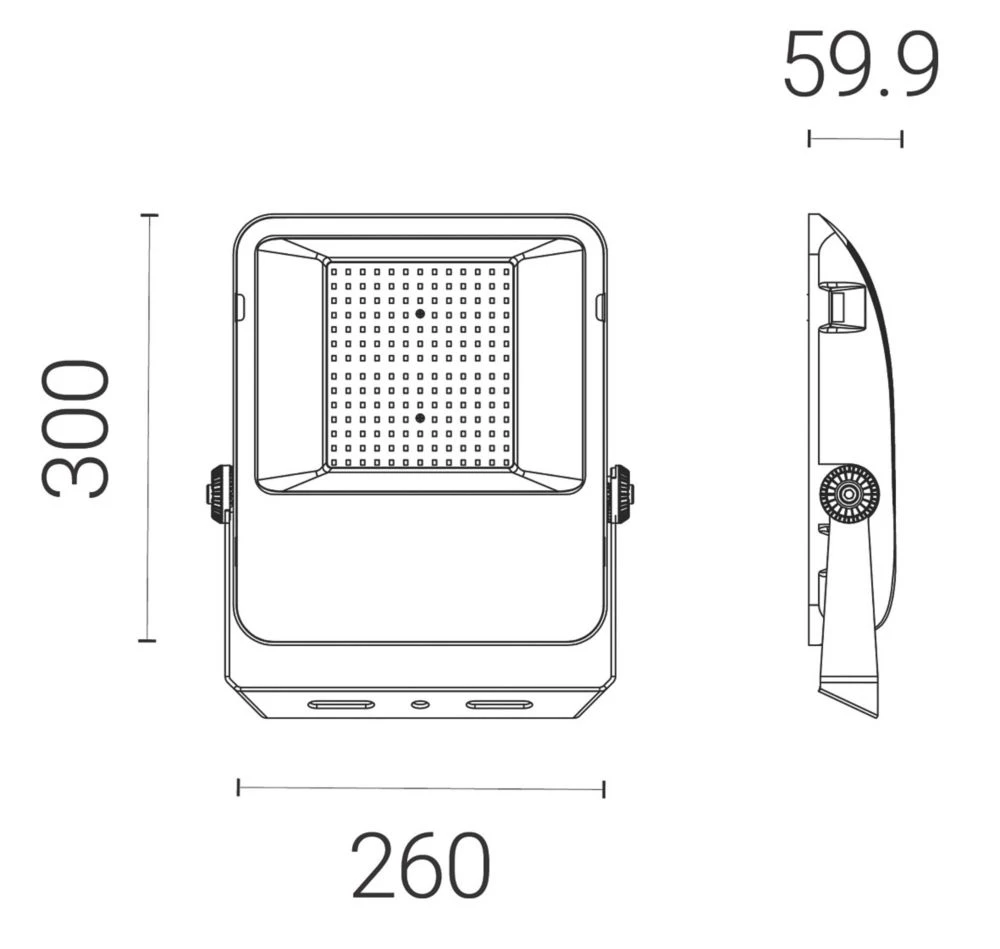 4lite Outdoor LED Floodlight Black 150W 17250lm - Image 4