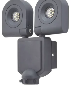 LAP Dryden-2 Outdoor LED Floodlight With PIR Sensor Charcoal 20W 1900lm