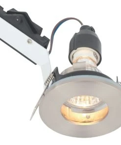 LAP Fixed Bathroom Downlight Brushed Chrome