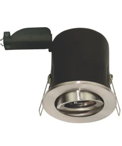 LAP Adjustable Fire Rated Downlight Brushed Steel