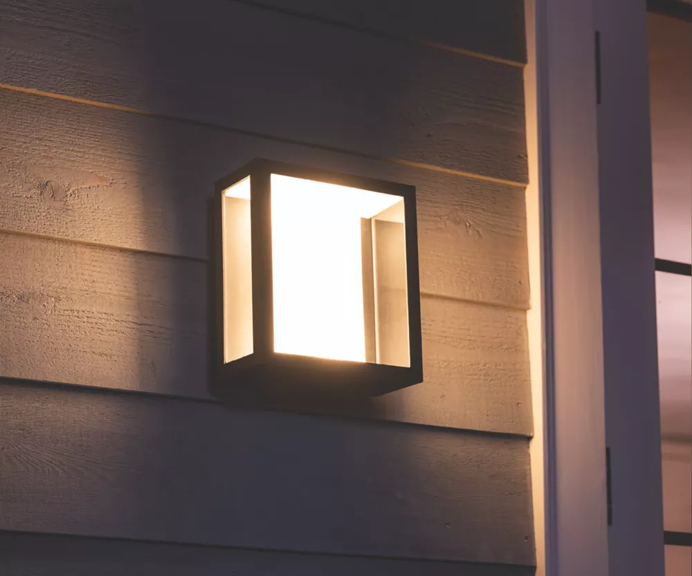Philips Hue Impress Outdoor LED Wall Light Black 8W 710-1180lm 2Pk - Image 2