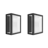 Philips Hue Impress Outdoor LED Wall Light Black 8W 710-1180lm 2Pk