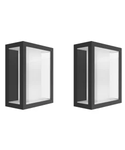 Philips Hue Impress Outdoor LED Wall Light Black 8W 710-1180lm 2Pk