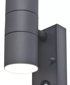 Luceco LEXDSSUDPIRG-01 Outdoor Decorative External Wall Light With PIR & Photocell Sensor Stainless Steel
