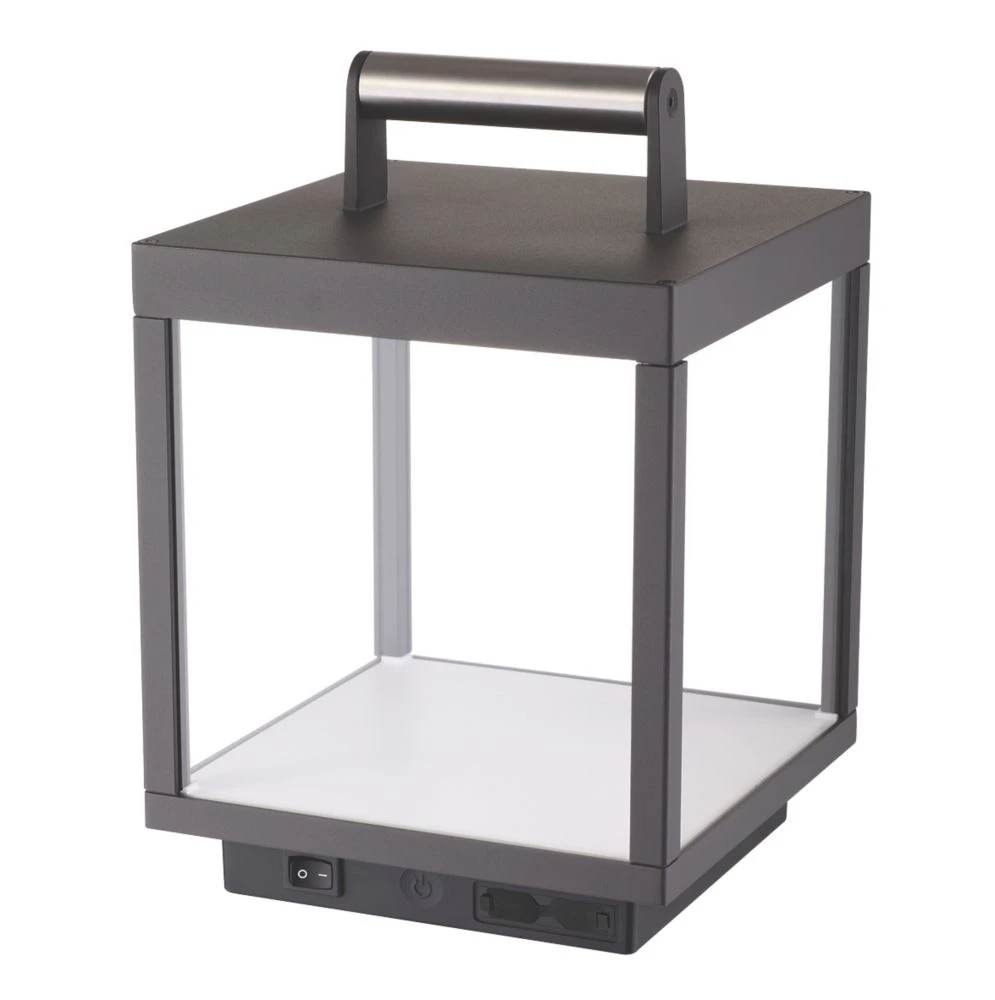 4lite Rechargeable LED Portable Lantern With Power Bank Black 353lm