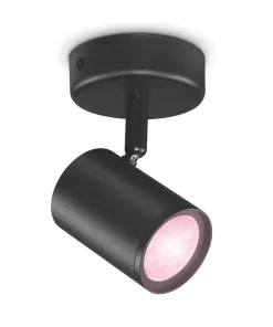 WiZ Imageo RGB & White LED Wifi-Connected Adjustable Spotlight Black 5W 345lm