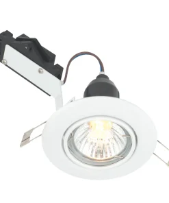 LAP Adjustable Mains Voltage Downlight Gloss White