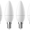 LAP SES Candle LED Light Bulb 470lm 4.2W 4 Pack