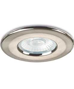 Collingwood H2 Pro Dusk Fixed Fire Rated LED Downlight Brushed Steel 8.2W 530lm
