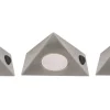 LAP Triangular LED CCT Cabinet Downlight Satin Nickel 15W 3 X 400lm 3 Pack