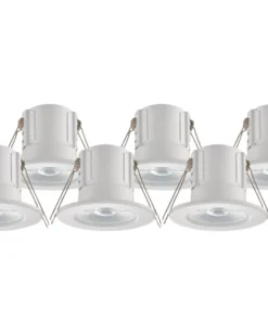 LAP Cosmoseco Fixed Fire Rated LED Downlight White 5.8W 450lm 10 Pack