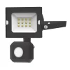 4lite Advantage Outdoor LED Floodlight With PIR Sensor Black 10W 850lm