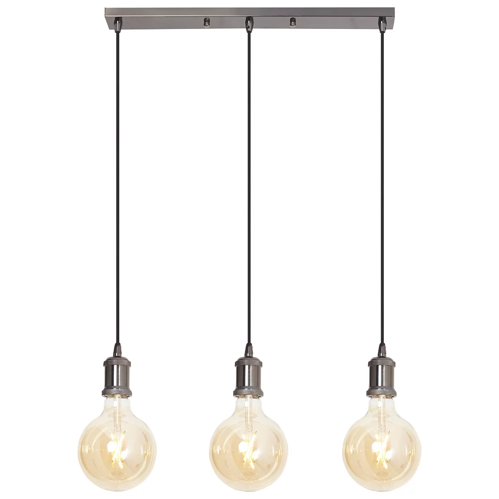 4lite WiZ Connected LED 3-Way Bar Smart Pendant Light Blackened Silver 6.5W 720lm