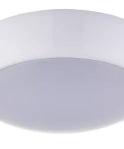 LAP Amazon LED Bathroom Ceiling Light With Microwave Sensor Gloss White 16W 1200lm