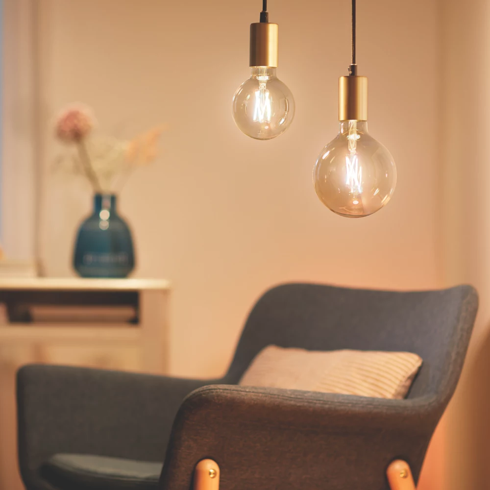 Philips Filament Amber E27 ES A60 LED Smart Light Bulb 7W 640lm 6 Pack - Image 2