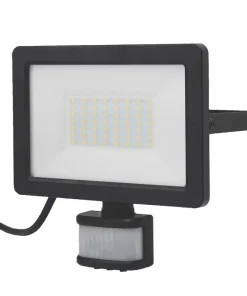 LAP Weyburn Outdoor LED Floodlight With PIR Sensor Black 30W 3000lm