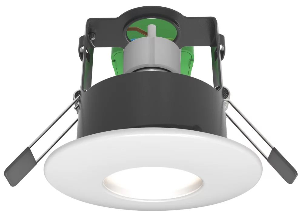 4lite WiZ Connected Fixed Fire Rated LED Smart Downlight Matt White 4.9W 345lm