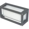 4lite Outdoor LED Surface Brick / Wall Light Graphite 7W 302lm