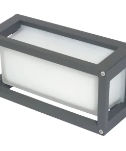 4lite Outdoor LED Surface Brick / Wall Light Graphite 7W 302lm
