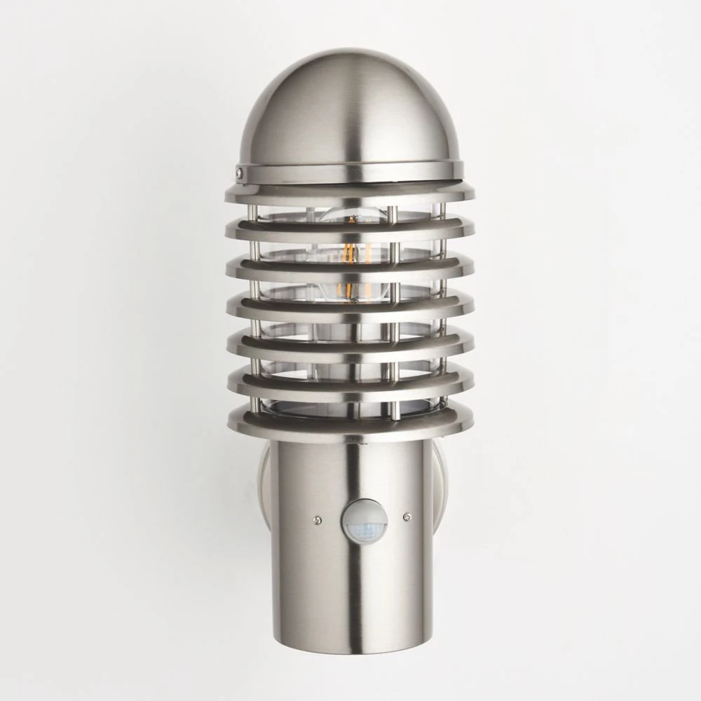 LAP Shutter Outdoor Wall Light With PIR Sensor Brushed Stainless Steel - Image 3