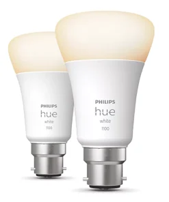 Philips Hue White Bluetooth BC A19 LED Smart Light Bulb 9W 806lm 2 Pack
