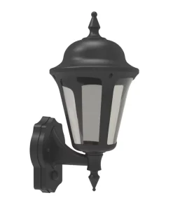 4lite Outdoor LED IP65 Wall Lantern With PIR Sensor Black 8W 546lm