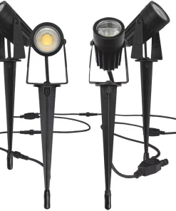 Luceco Outdoor LED Garden Spike Light Black 4x3W 4x200lm 4 Pack