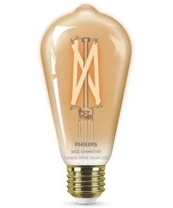 Philips Amber E27 ES ST64 LED Smart Light Bulb 7W 640lm